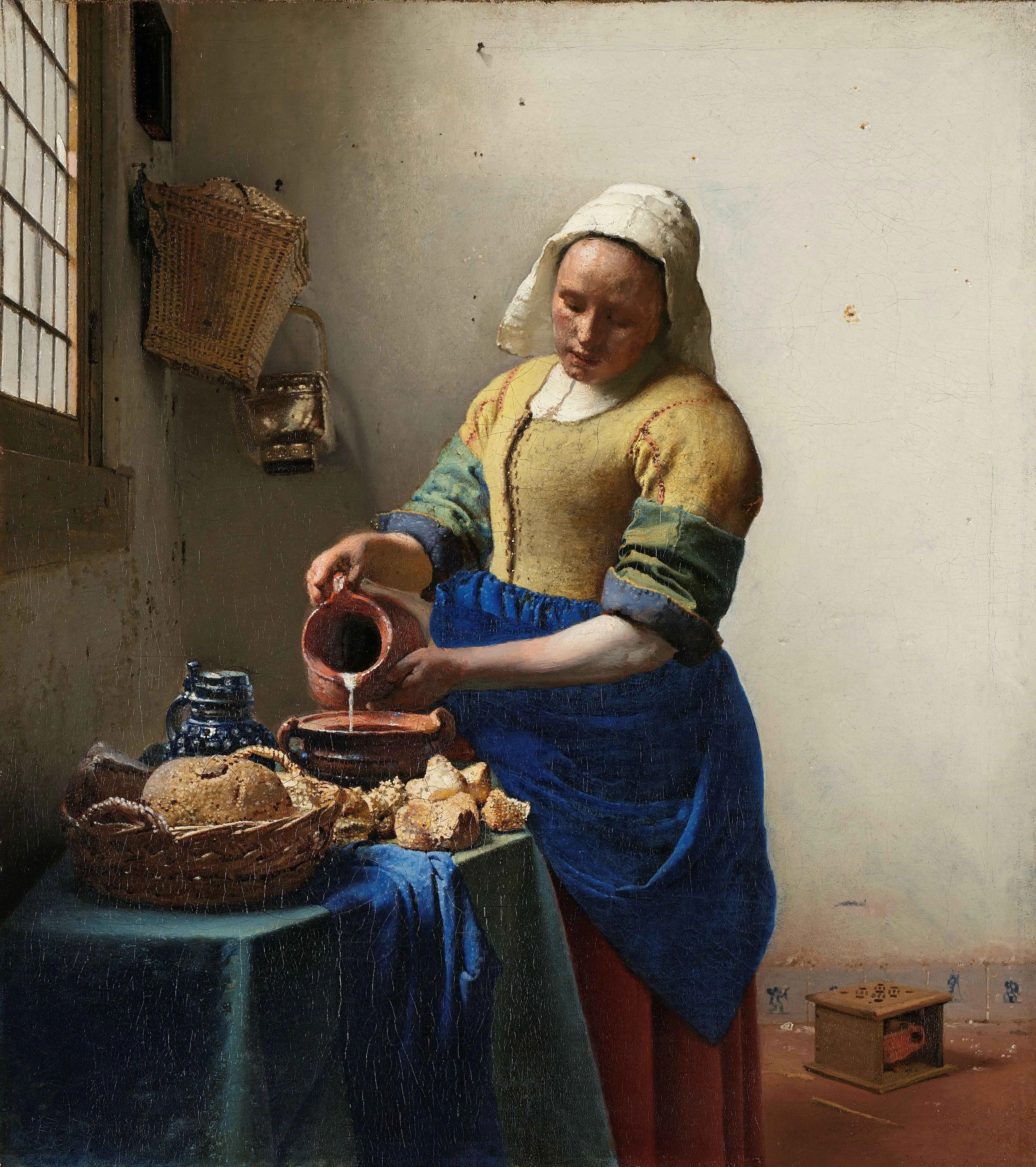 Het schilderij 'Melkmeisje' van Johannes Vermeer