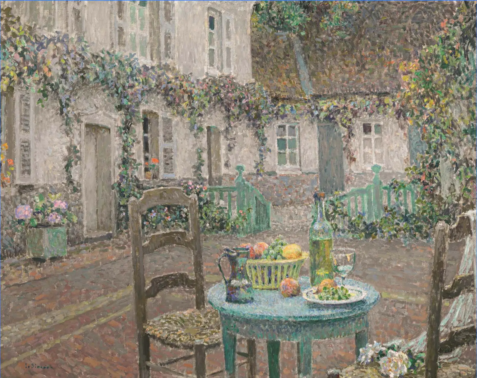 Henri Le Sidaner, La Table bleue, Gerberoy, 1923, Singer Laren